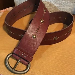 Fossil Wide Brown Leather Belt